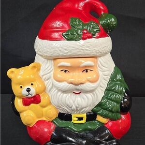Festive Santa Claus Cookie Jar